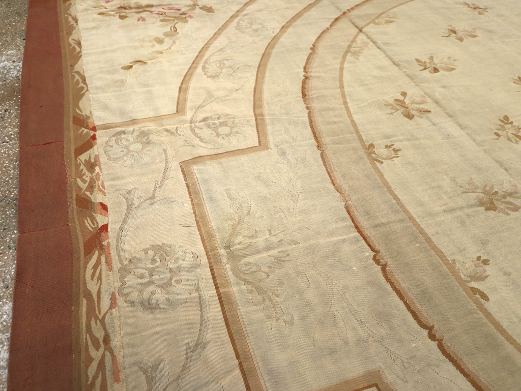 Antique French Aubusson Carpet, No.10892 - Galerie Shabab