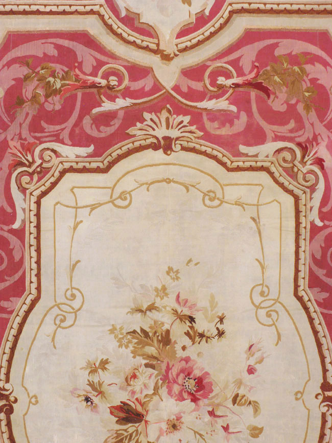 Antique French Aubusson Carpet, No.10969 - Galerie Shabab