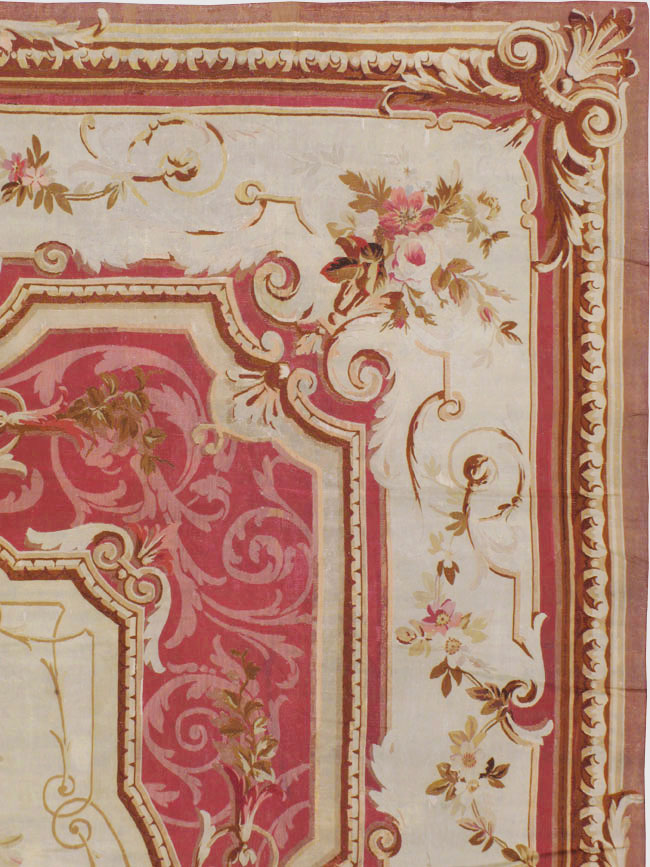 Antique French Aubusson Carpet, No.10969 - Galerie Shabab