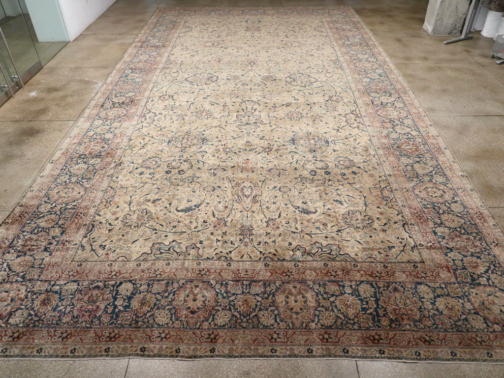 Antique Persian Lavar Kerman Oversize Carpet, No.11001 - Galerie Shabab