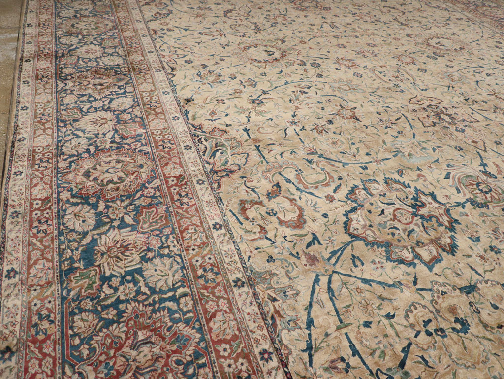 Antique Persian Lavar Kerman Oversize Carpet, No.11001 - Galerie Shabab