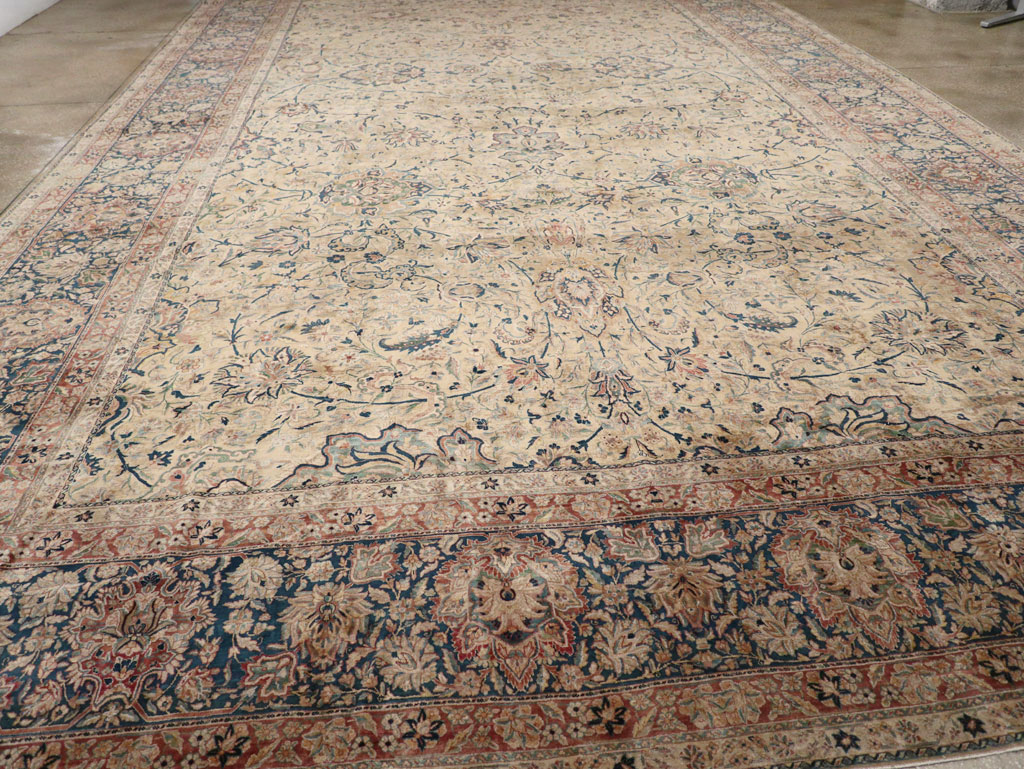 Antique Persian Lavar Kerman Oversize Carpet, No.11001 - Galerie Shabab