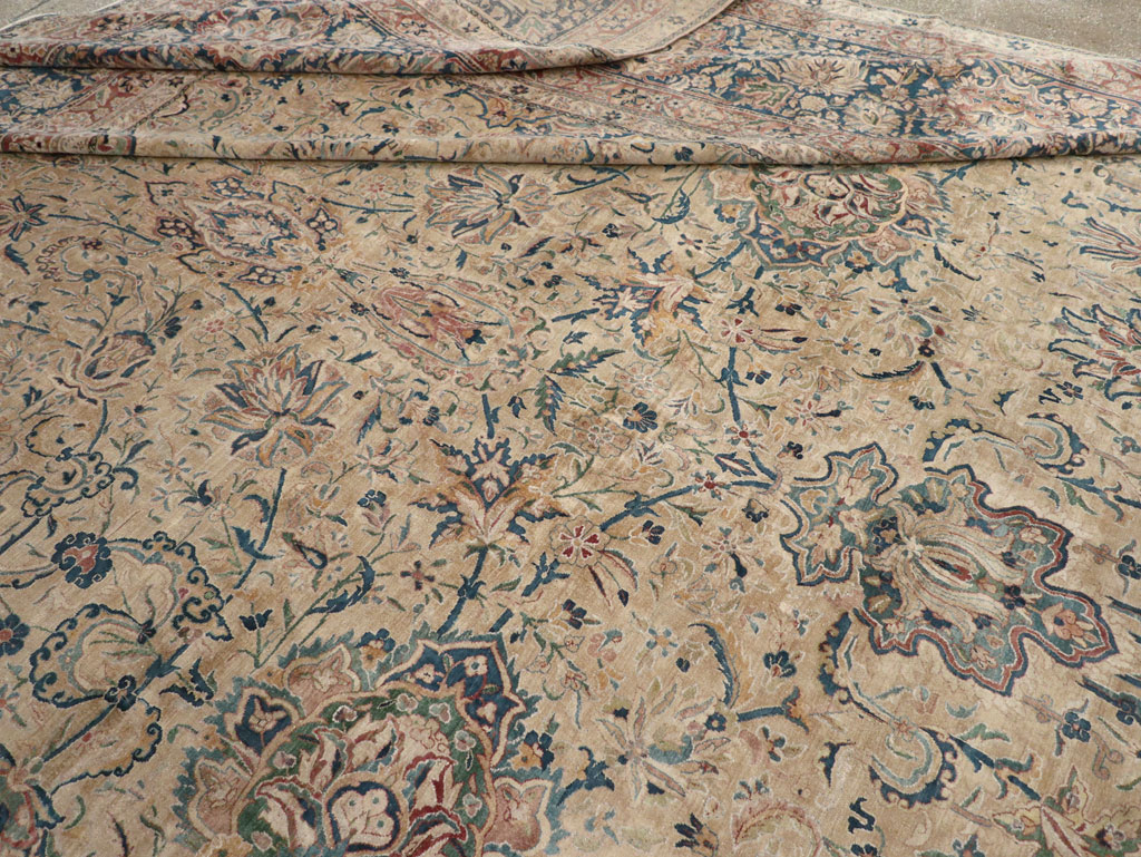 Antique Persian Lavar Kerman Oversize Carpet, No.11001 - Galerie Shabab