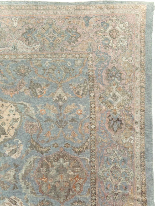 Antique Persian Sultanabad Square Room Size Carpet, No.11018 - Galerie Shabab