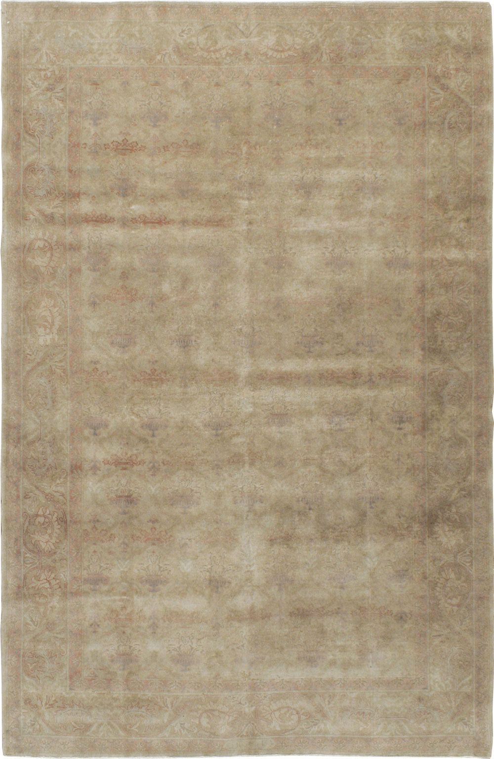 Antique Indian Lahore Accent Rug, No.11036 - Galerie Shabab