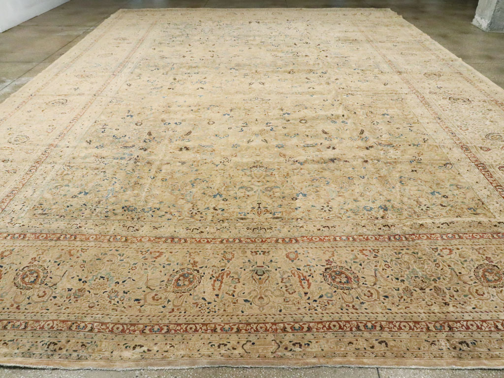 Antique Persian Mashad Oversize Carpet, No.11313 - Galerie Shabab