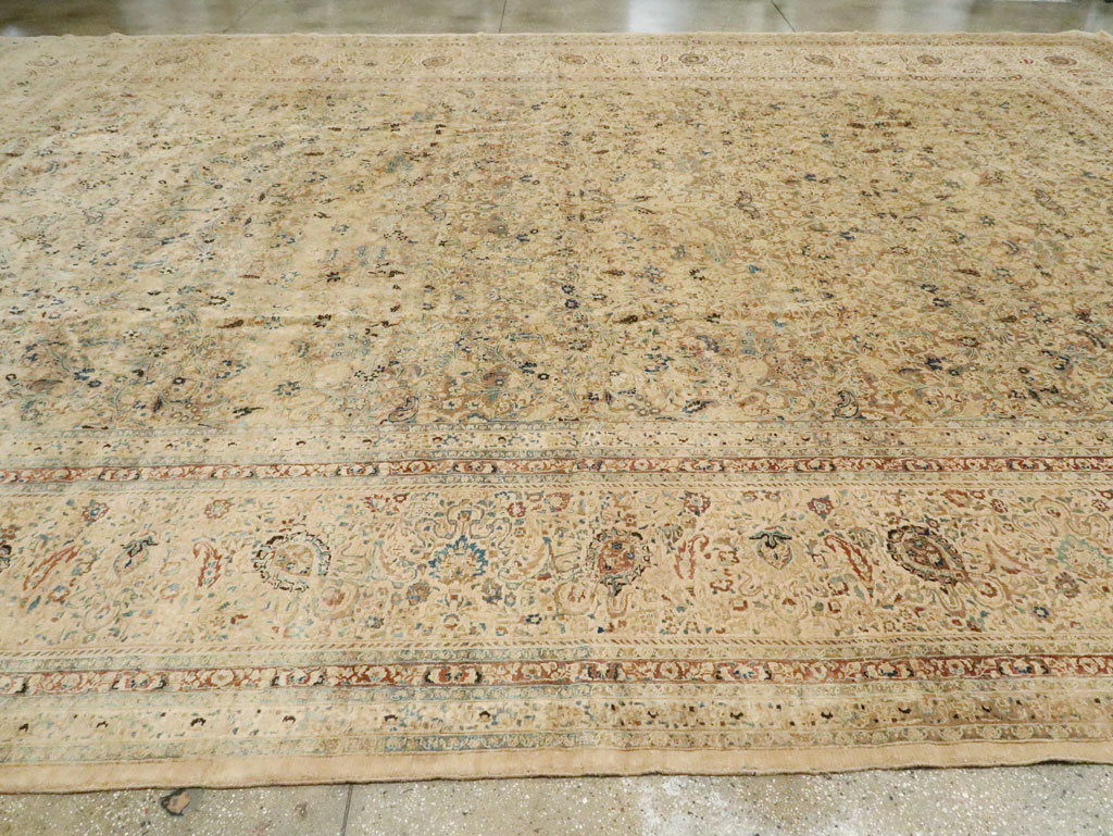 Antique Persian Mashad Oversize Carpet, No.11313 - Galerie Shabab