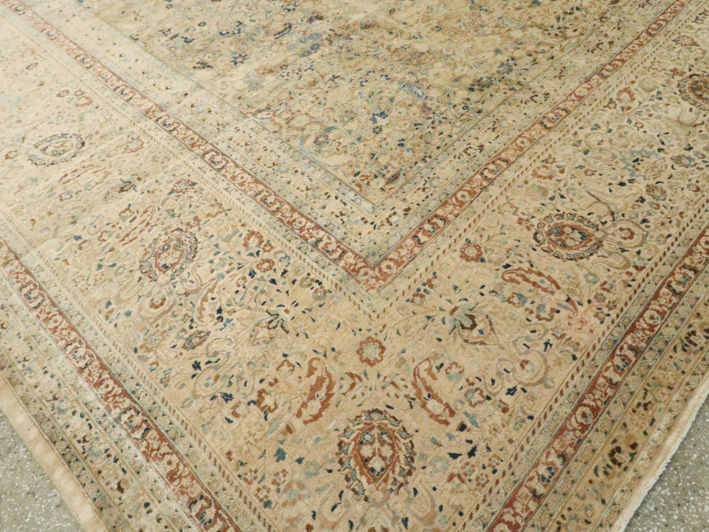 Antique Persian Mashad Oversize Carpet, No.11313 - Galerie Shabab