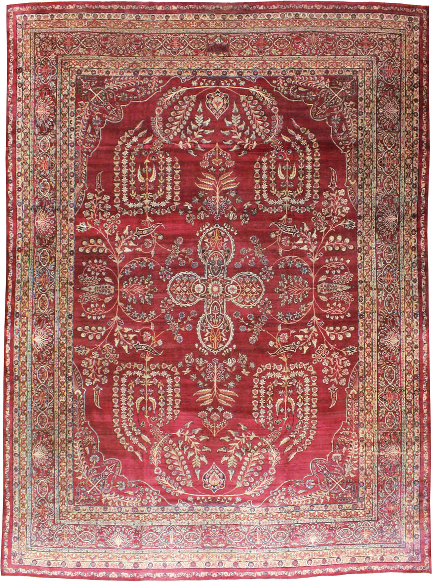Antique Persian Lavar Kerman Carpet, No.11385 - Galerie Shabab