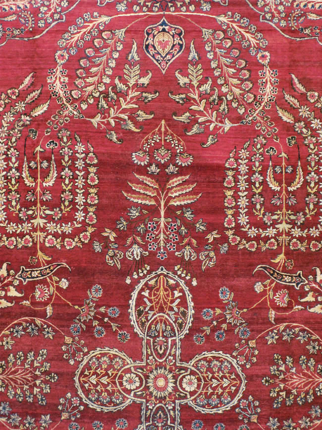 Antique Persian Lavar Kerman Carpet, No.11385 - Galerie Shabab