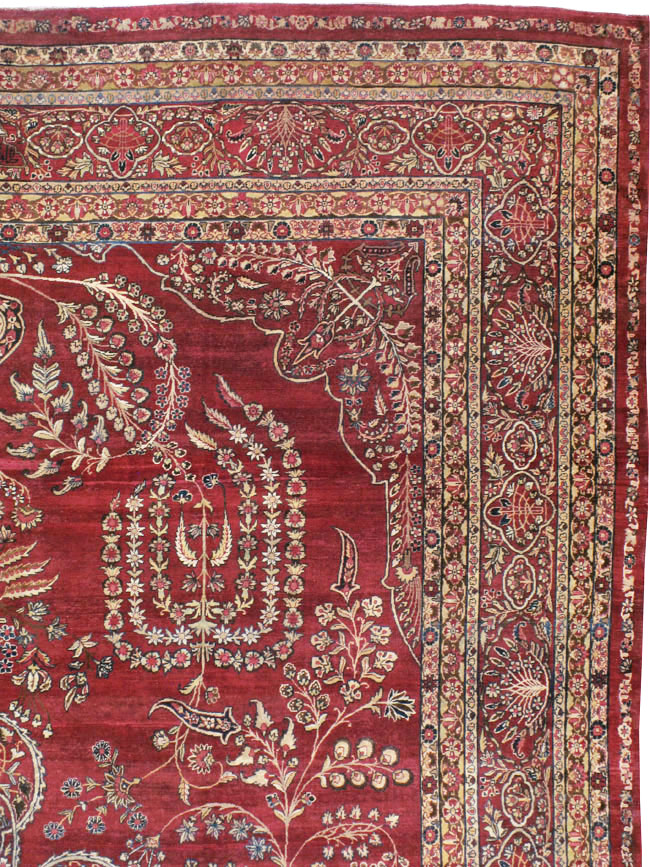 Antique Persian Lavar Kerman Carpet, No.11385 - Galerie Shabab