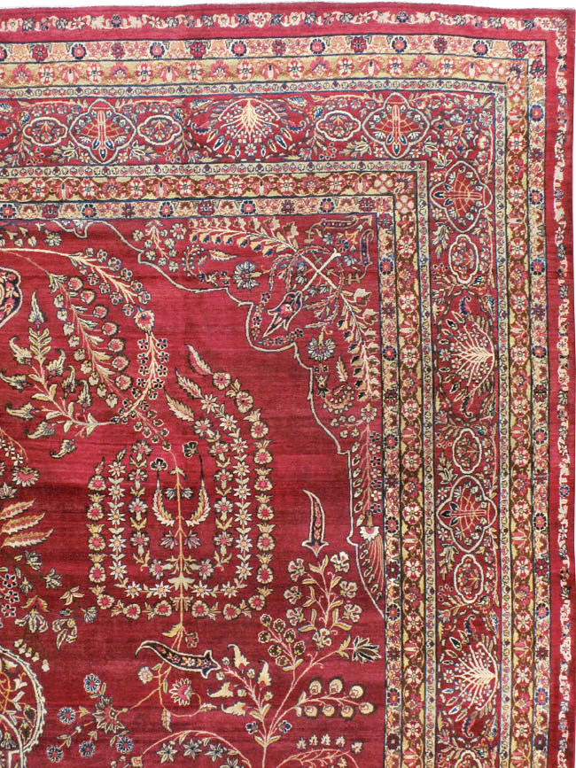 Antique Persian Lavar Kerman Carpet, No.11385 - Galerie Shabab