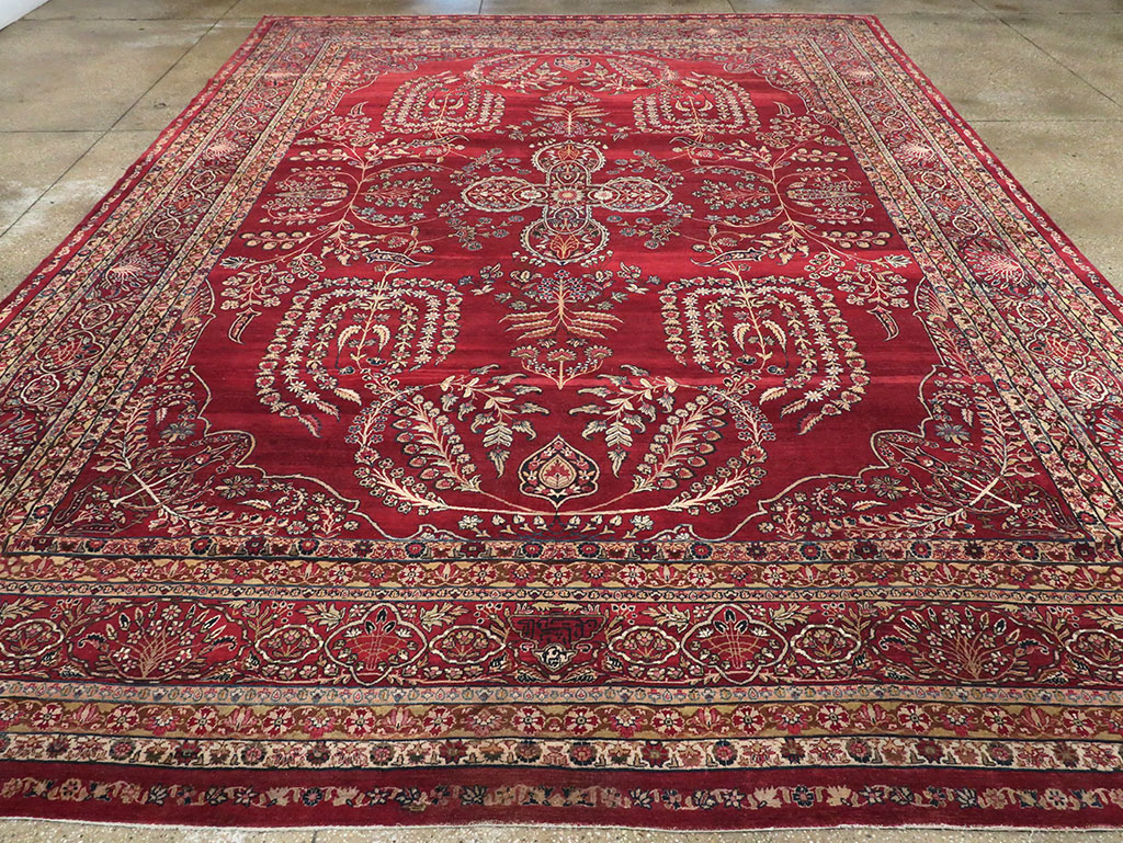 Antique Persian Lavar Kerman Carpet, No.11385 - Galerie Shabab