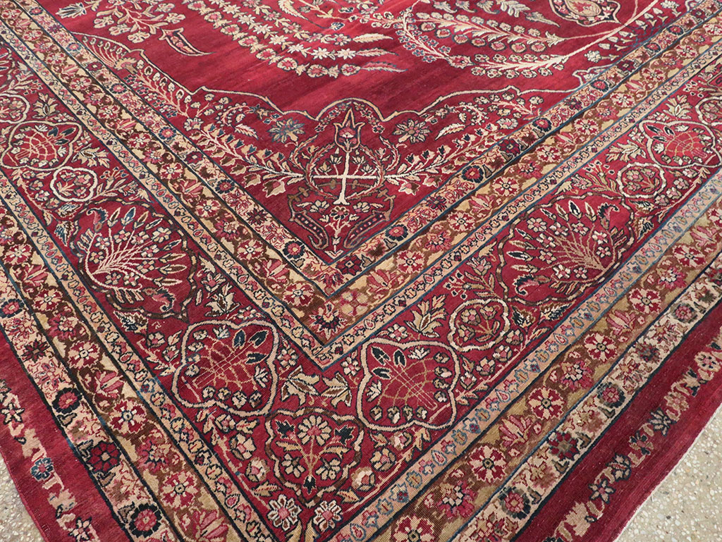 Antique Persian Lavar Kerman Carpet, No.11385 - Galerie Shabab
