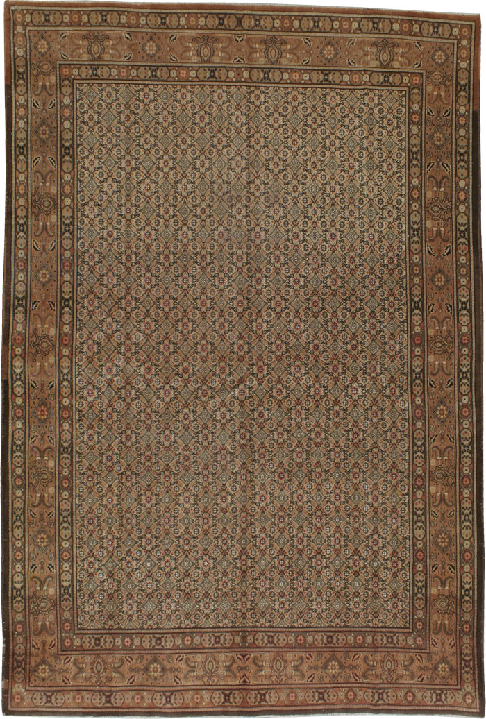 Vintage Persian Mashad Carpet, No.11390 - Galerie Shabab