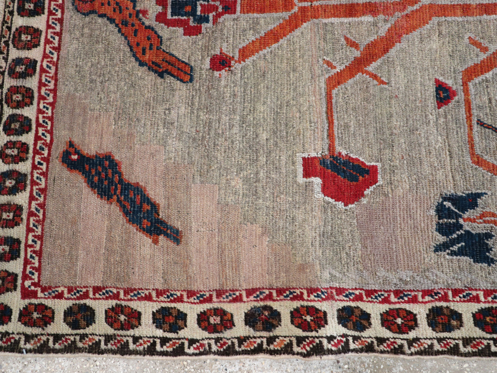 Vintage Gabbeh Pictorial Rug, No.11396 - Galerie Shabab