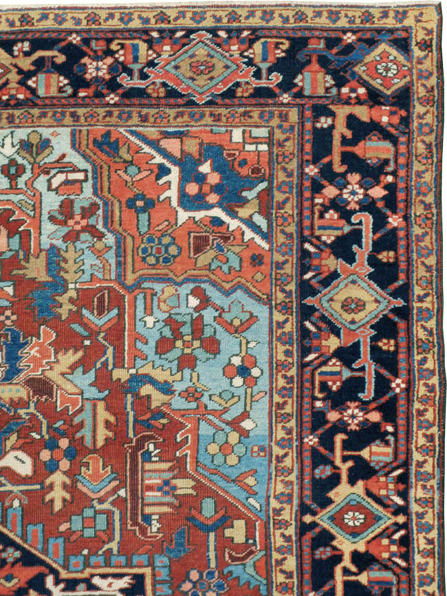 Antique Persian Heriz Carpet, No.11421 - Galerie Shabab