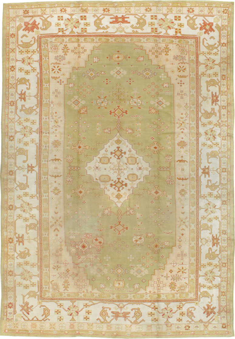 Antique Turkish Oushak Carpet, No.11485 - Galerie Shabab