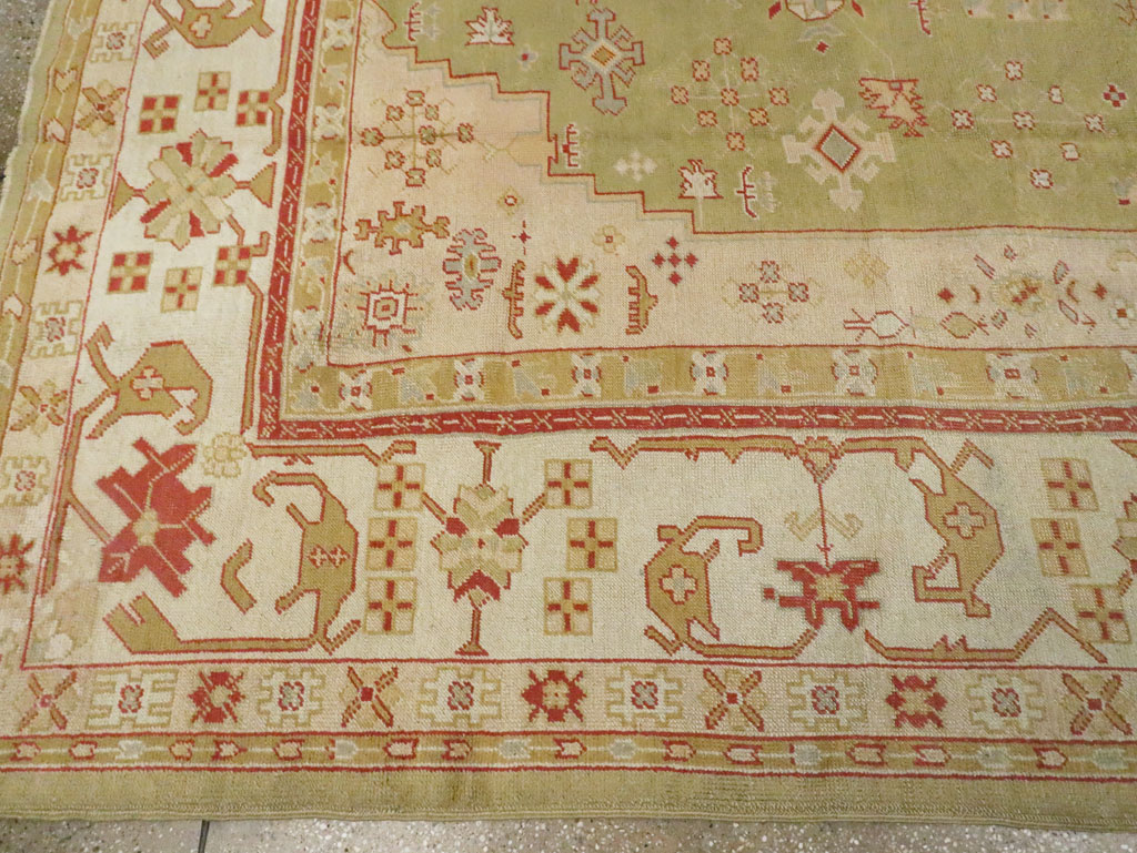 Antique Turkish Oushak Carpet, No.11485 - Galerie Shabab