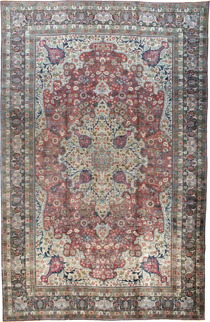 Antique Persian Tabriz Carpet, No.11514 - Galerie Shabab