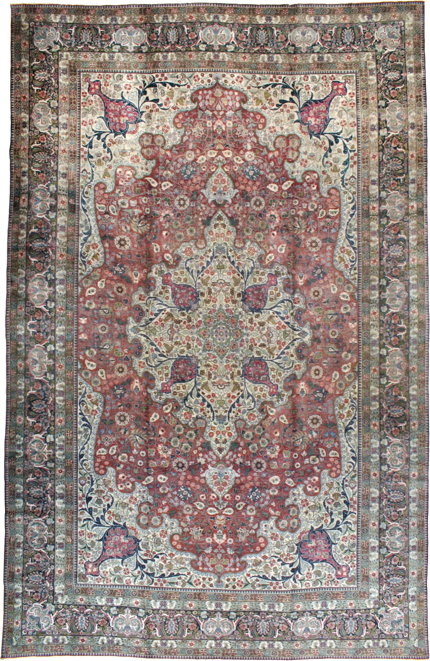 Antique Persian Tabriz Carpet, No.11514 - Galerie Shabab