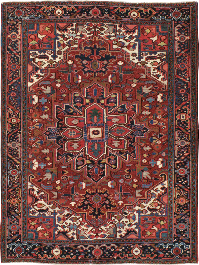Vintage Persian Heriz Carpet, No.11529 - Galerie Shabab