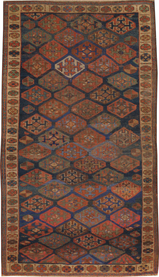 Antique Persian Kurdish Rug, No.11550 - Galerie Shabab