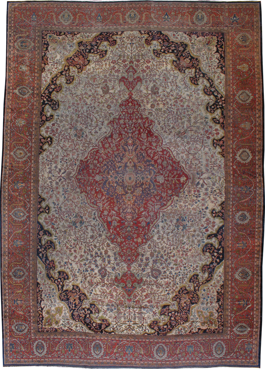 Antique Persian Fereghan Mahal Carpet, No.11570 - Galerie Shabab