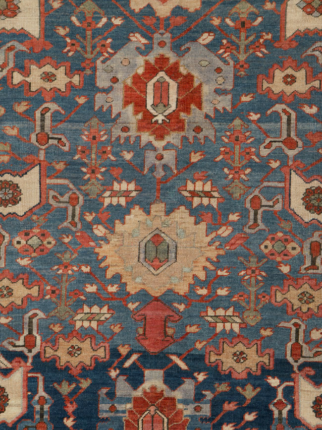 Antique Persian Heriz Square Rug, No.11600 - Galerie Shabab