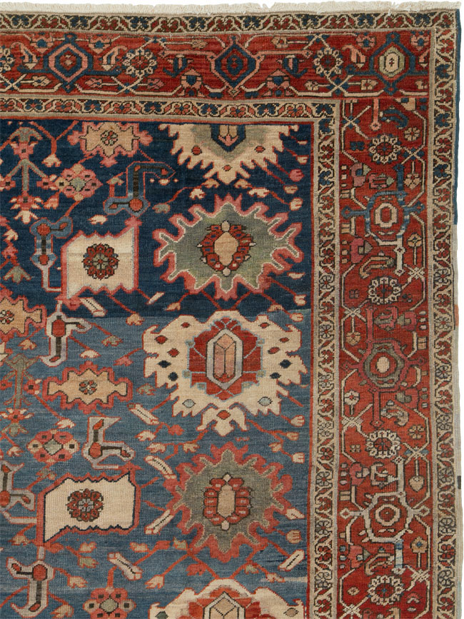 Antique Persian Heriz Square Rug, No.11600 - Galerie Shabab