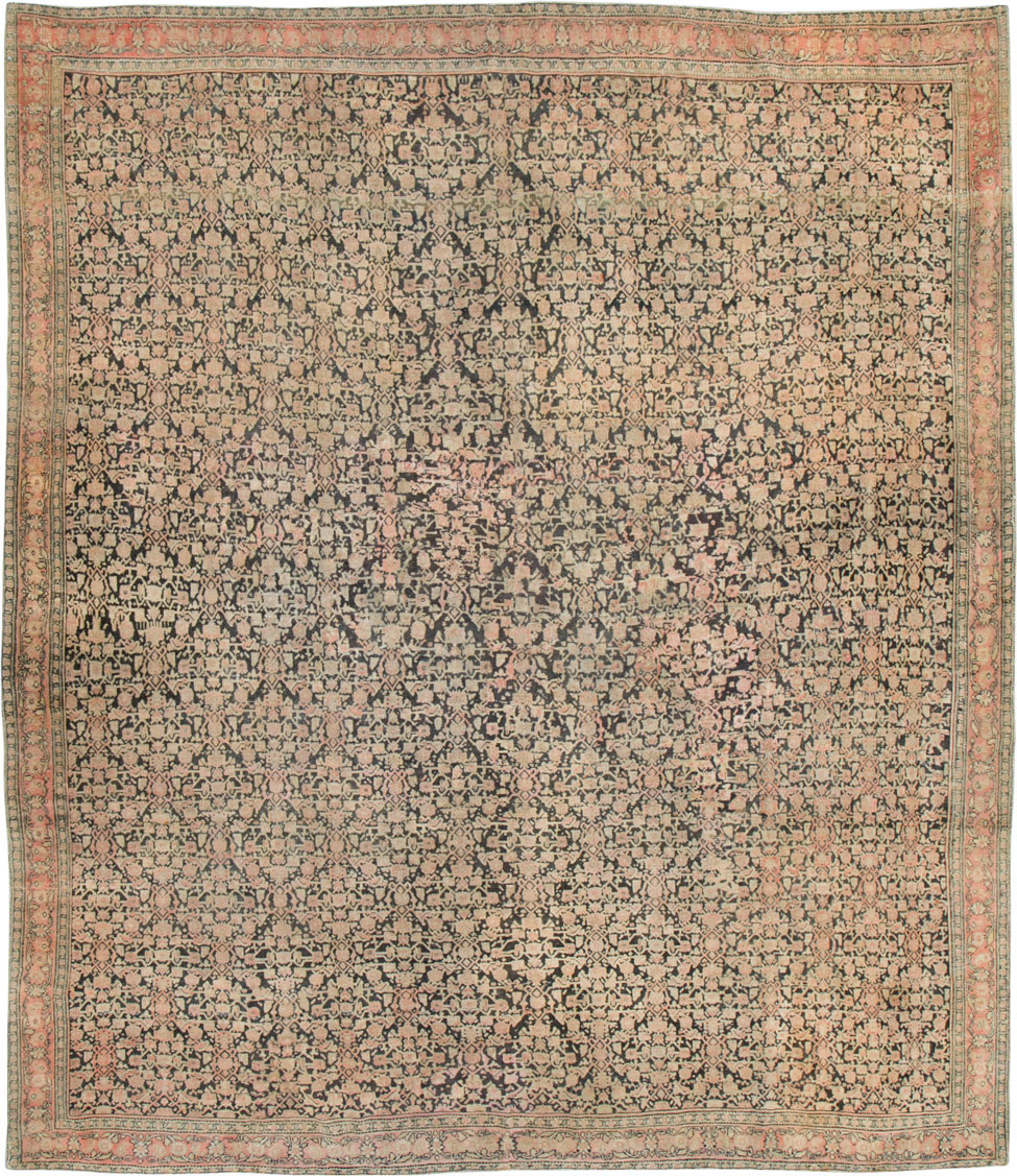 Antique Persian Senneh Small Square Room Size Carpet, No.11715 - Galerie Shabab