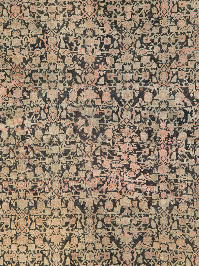 Antique Persian Senneh Small Square Room Size Carpet, No.11715 - Galerie Shabab