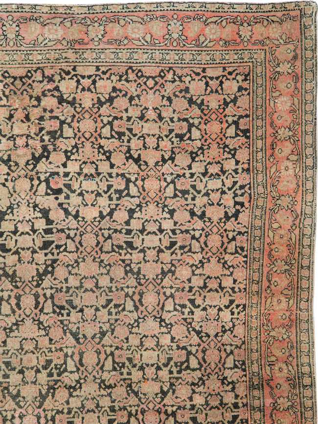 Antique Persian Senneh Small Square Room Size Carpet, No.11715 - Galerie Shabab