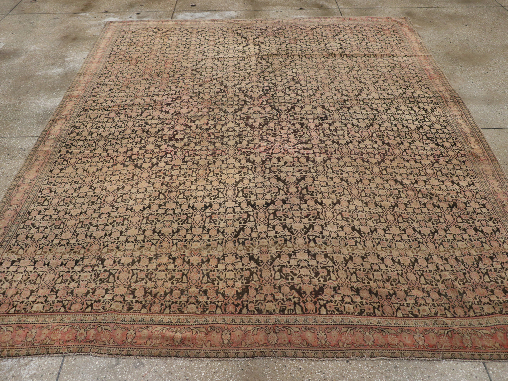 Antique Persian Senneh Small Square Room Size Carpet, No.11715 - Galerie Shabab