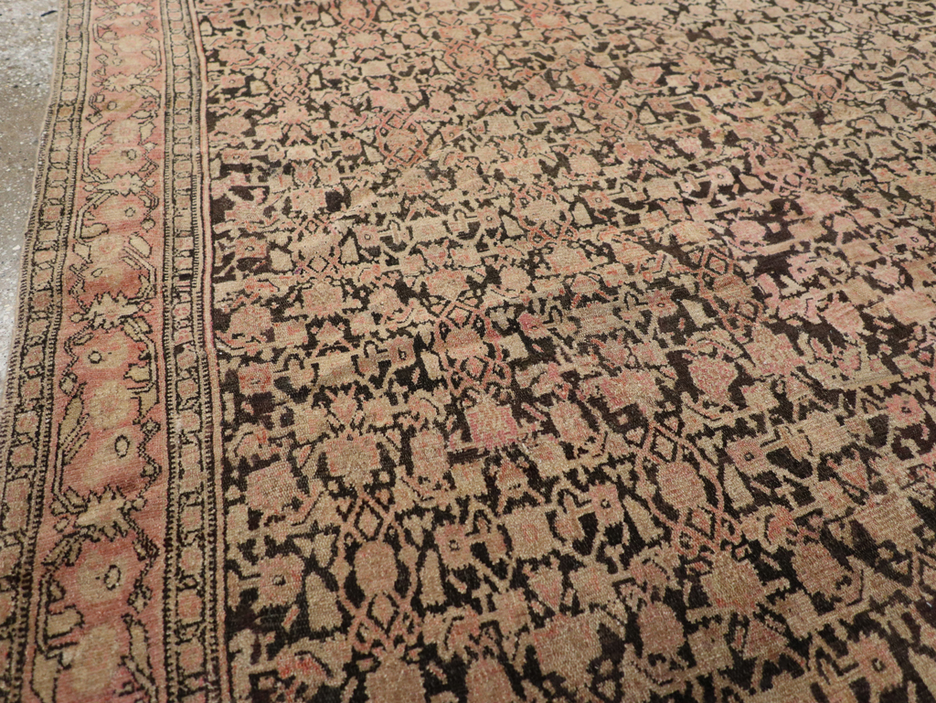 Antique Persian Senneh Small Square Room Size Carpet, No.11715 - Galerie Shabab