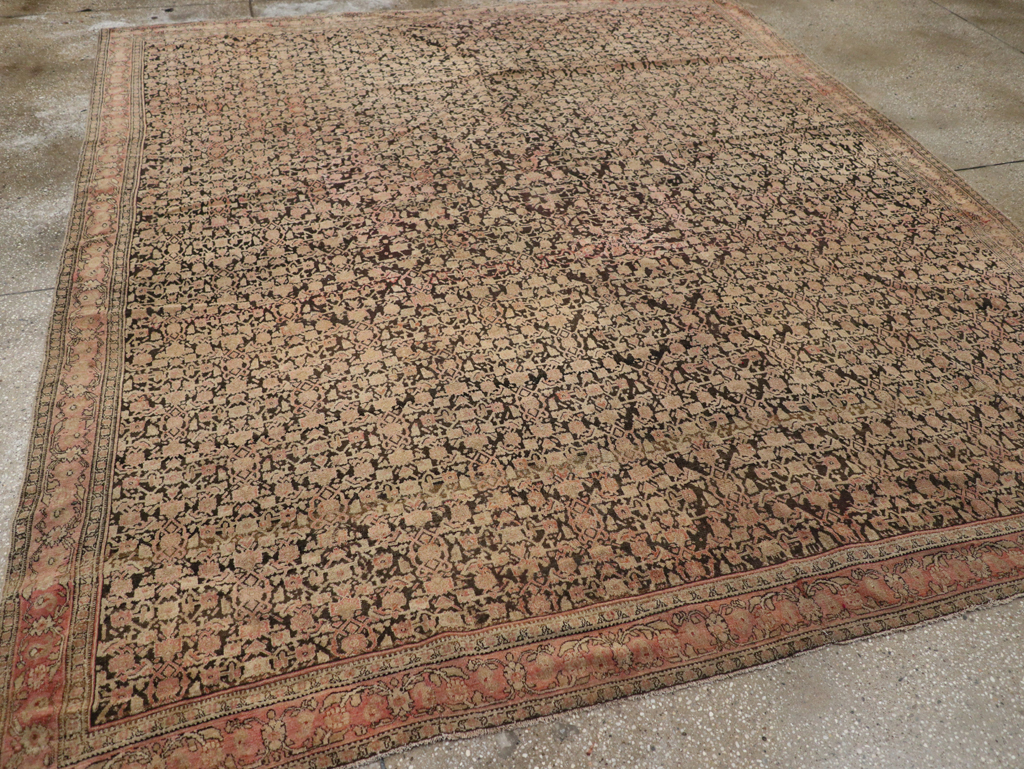 Antique Persian Senneh Small Square Room Size Carpet, No.11715 - Galerie Shabab