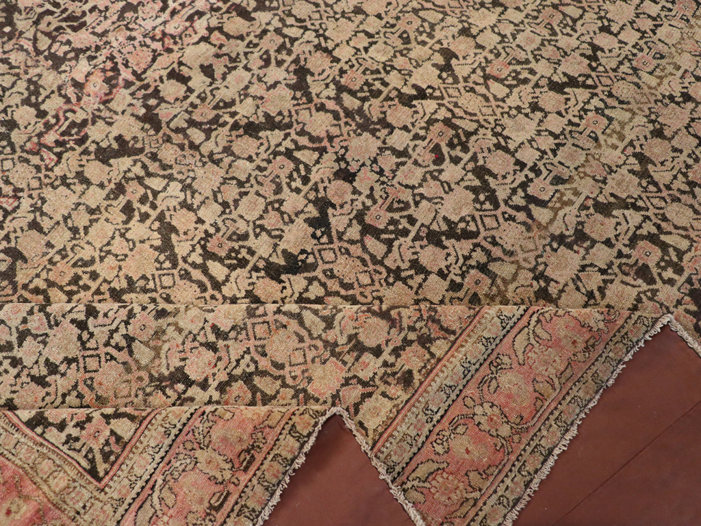 Antique Persian Senneh Small Square Room Size Carpet, No.11715 - Galerie Shabab