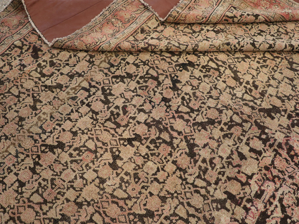 Antique Persian Senneh Small Square Room Size Carpet, No.11715 - Galerie Shabab