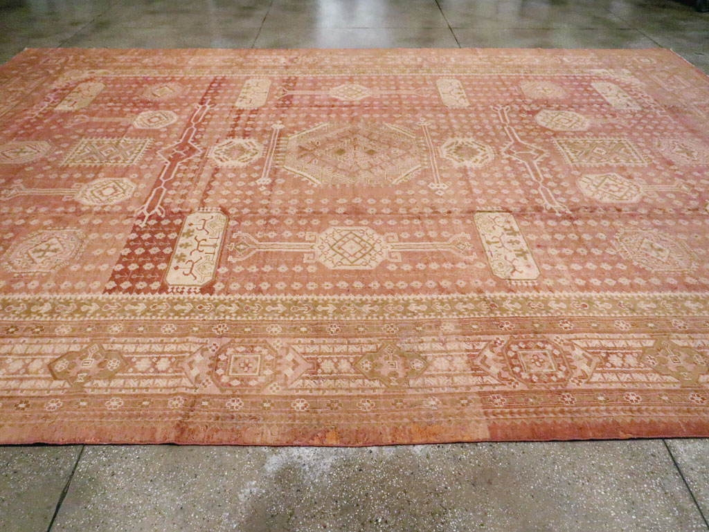 Vintage Turkish Oushak Carpet, No.11745 - Galerie Shabab