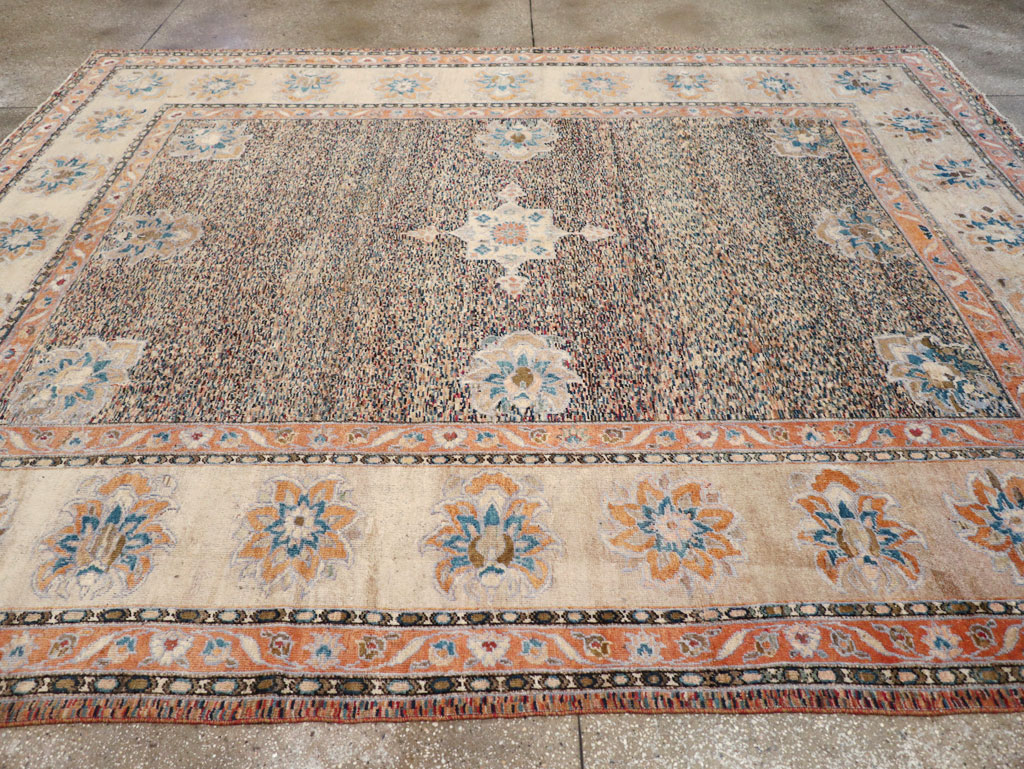 Vintage Persian Mahal Room Size Carpet, No.11759 - Galerie Shabab