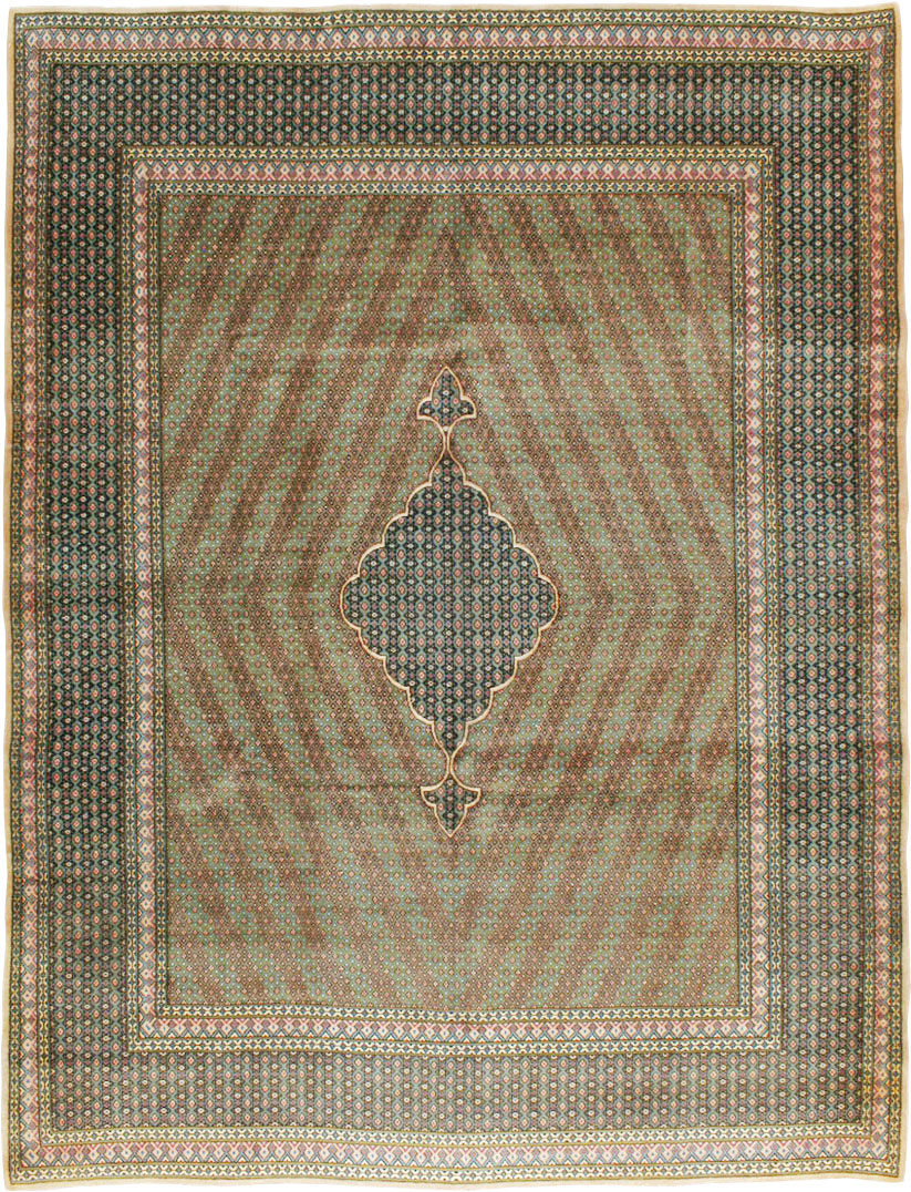 Vintage Persian Kerman Deco Carpet, No.11774 - Galerie Shabab