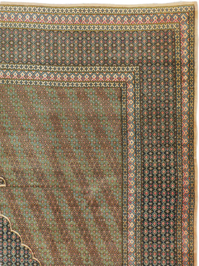 Vintage Persian Kerman Deco Carpet, No.11774 - Galerie Shabab