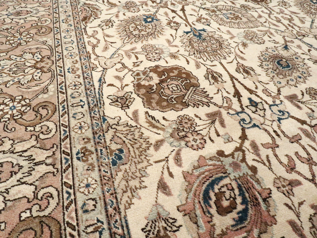 Vintage Persian Tabriz Carpet, No.11792 - Galerie Shabab