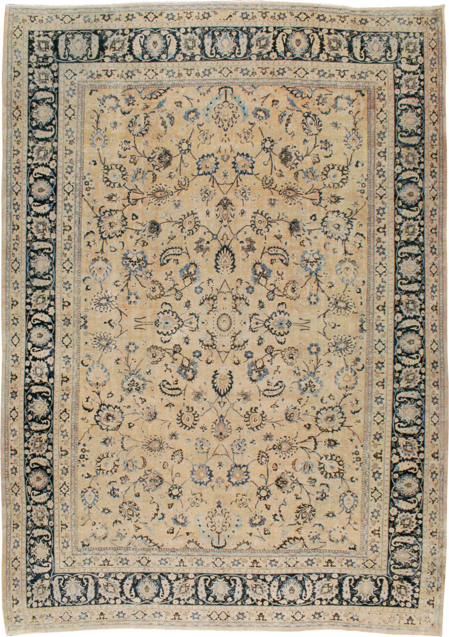 Vintage Persian Mashad Carpet, No.11800 - Galerie Shabab