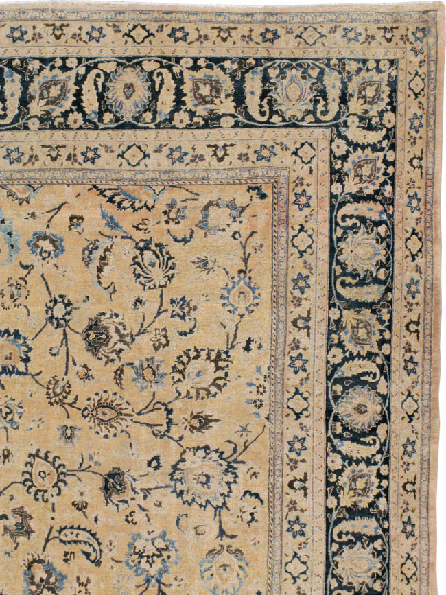 Vintage Persian Mashad Carpet, No.11800 - Galerie Shabab