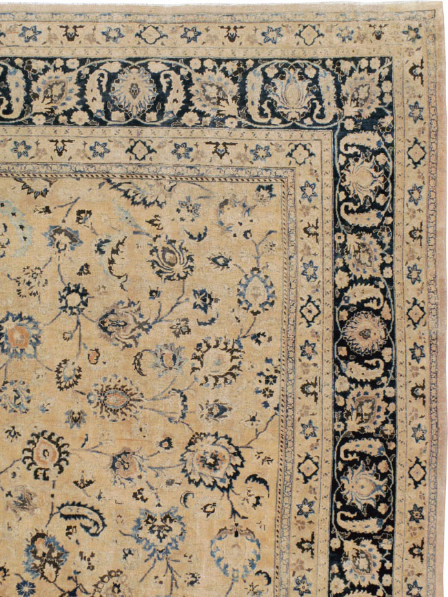 Vintage Persian Mashad Carpet, No.11800 - Galerie Shabab