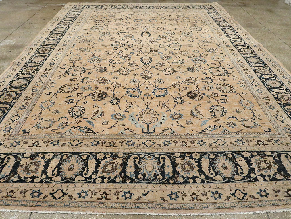Vintage Persian Mashad Carpet, No.11800 - Galerie Shabab