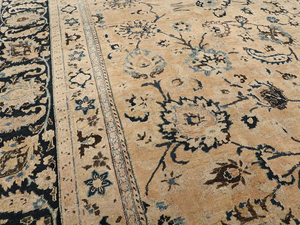 Vintage Persian Mashad Carpet, No.11800 - Galerie Shabab