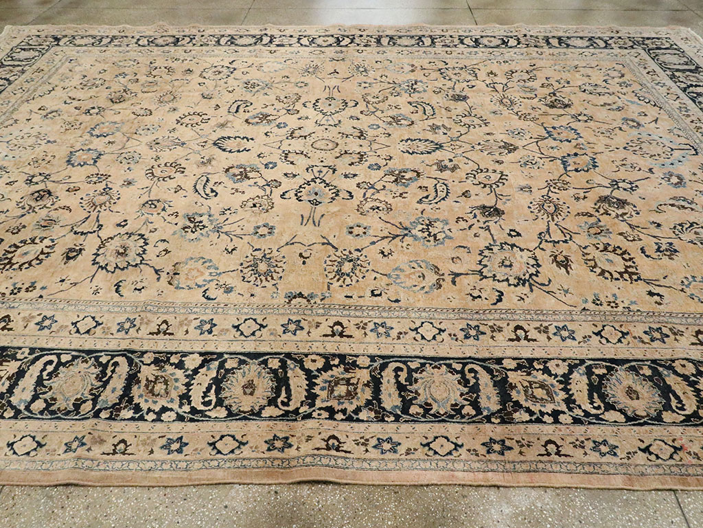 Vintage Persian Mashad Carpet, No.11800 - Galerie Shabab