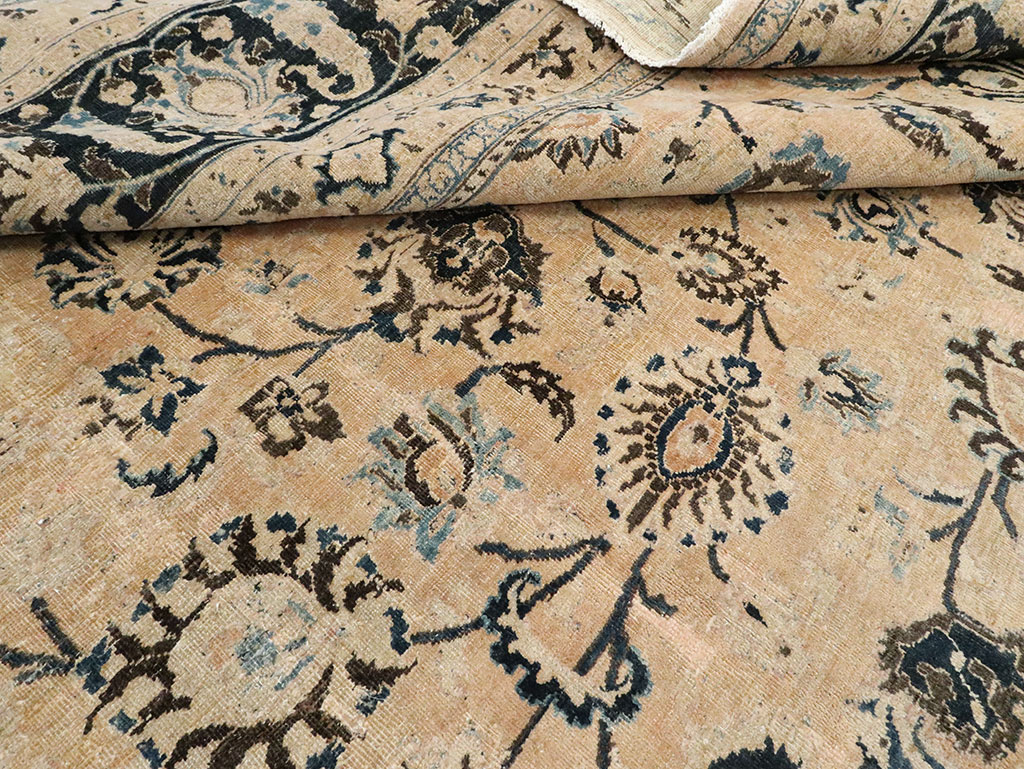 Vintage Persian Mashad Carpet, No.11800 - Galerie Shabab